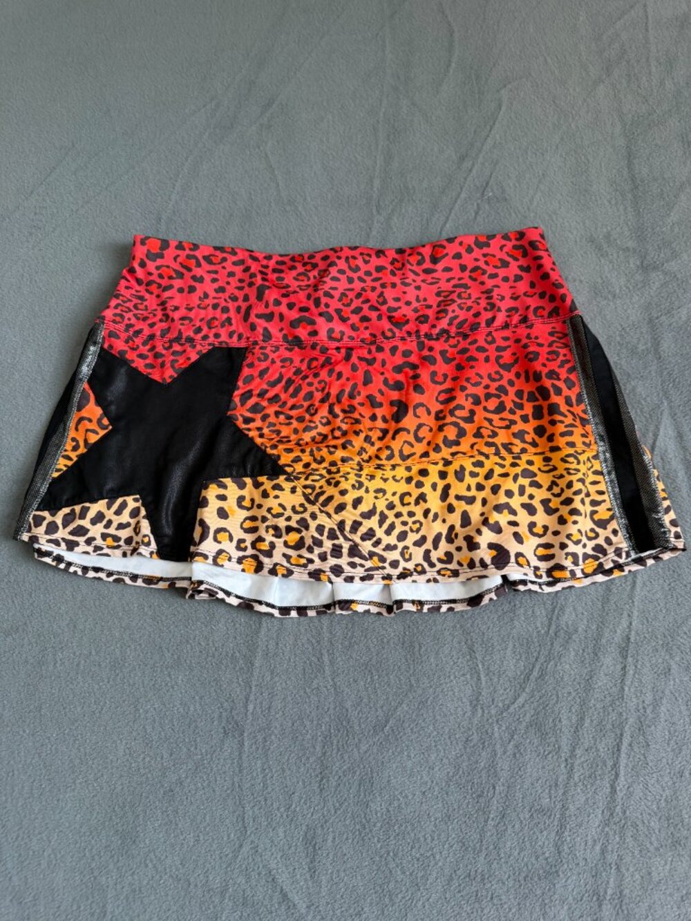 Lucky In Love EveryPlay Safari Star Tennis Pickleball Skort XL Cheetah Rainbow
